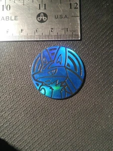 1x Lucario Blue Holo Pokemon TCG Official Collectible Coin - Picture 1 of 1