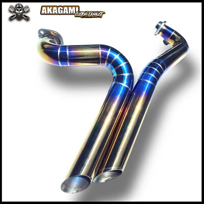 Escape personalizado 2 en 2 azul-dorado apto para Harley Davidson Dyna FXDB STREETBOB Foto 1 de 3