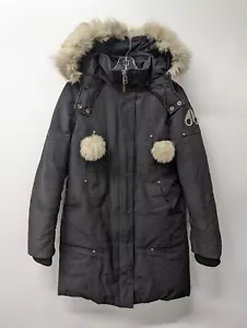 Cappotto Parka Donna Moose Knuckles Stirling con Cappuccio Nero Taglia M *Vedi Descrizione* - Foto 1 di 20