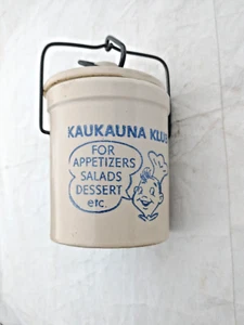 Vintage Kaukauna Klub Dairy / Cheese Wisconsin Butter Stoneware Crock with Lid - Picture 1 of 5