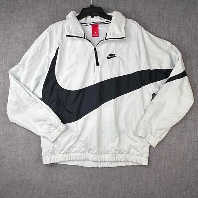 Pullover cortavientos vintage Nike Anorak cuarto cremallera bolsillo canguro negro como nuevo Foto 1 de 4