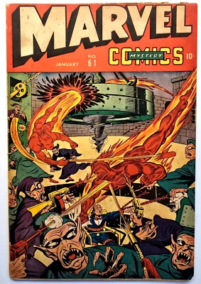 MARVEL MYSTERY COMICS #61 VG+ 4.5 TIMELY 1945 SCHOMBURG BONDAGE COVER GOLDEN AGE - Image 1 of 4