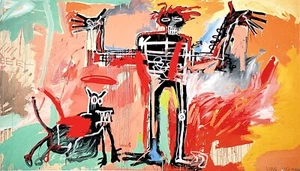 Jean-Michel Basquiat Boy and Dog in a Johnnypump (1982) Contemporary Art Print - Picture 1 of 3