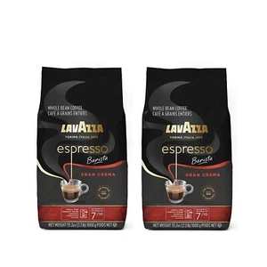 Lavazza Espresso Barista Gran Crema Whole Bean Coffee 2.2 Lbs Bag (Case of 2)