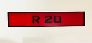RENAULT R20 - Heckblende - Plaque Décorative Inter-feux - NEUVE - Foto 1 di 2