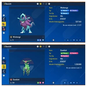 Windewoge & Eisenblatt | 6 DV/IV | Pokémon Karmesin / Purpur non Shiny - Bild 1 von 9