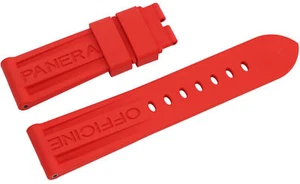 Panerai Officine Red rubber strap (24mm x 21mm). - Picture 1 of 9