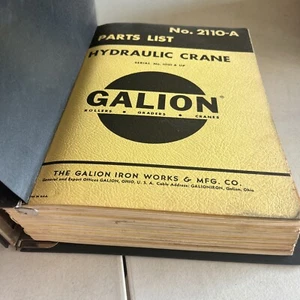 Galion 90 & 125 Hydraulic Crane Parts Catalog Manual 2110-a 2146 2132 2172 2161 - Picture 1 of 7