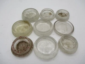 Vintage Clear Glass Furniture Coasters - Picture 1 of 6