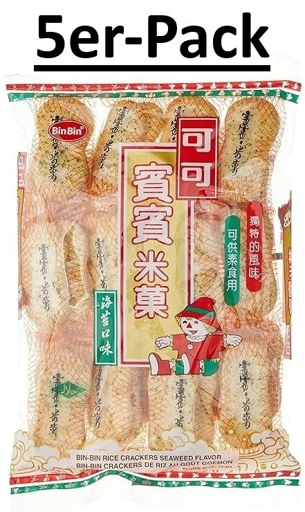 5er-Pack Bin Bin Reiscracker Seetang 150g - Bild 1 von 1