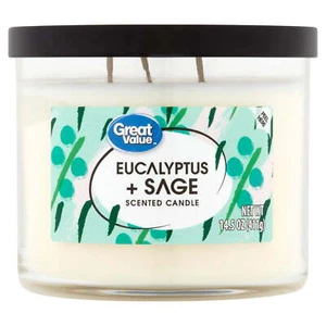 Eucalyptus & Sage Candle, 14 oz - Picture 1 of 6