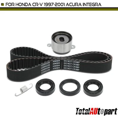 5Pcs Timing Belt Kit w/ Spring for Honda CR-V 1997-2001 Acura Integra 1990-2001 - Image 1 of 4