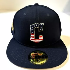 Cleveland Guardians MLB NE 2023 Fourth of July Fitted Hat~ Blue - Picture 1 of 5