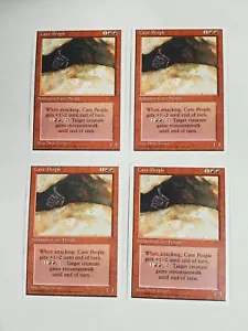 MTG Playset 4x Cave People (4th Edition/Red/U) - BGM - Picture 1 of 2
