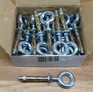 20x Expanding Eyebolt 1A Shield Anchor Bolt M6 For Dropwire Clamp 10a 12mm Eye - Picture 1 of 2