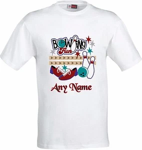 PERSONALISIERTES T-SHIRT BOWLING SPASS LUSTIG HUMOR VOLLFARBIG SUBLIMATION - Bild 1 von 2