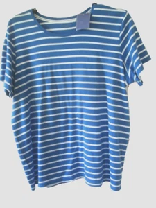 Camisa tejida azul Plus para dama talla 2X nueva - Imagen 1 de 1