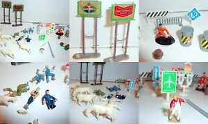 32 Pieces Vintage Signs, Signposts Railroad Model Train Display Men, Horses Etc - Picture 1 of 15