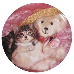 Everyone Needs A Teddy Collector Plate Picture Purrfect Crestley Kitten 1993 - Picture 1 of 4