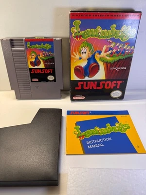 Lemmings (Nintendo NES, 1992) CIB Complete Excellent Condition Authentic! - Image 1 of 4