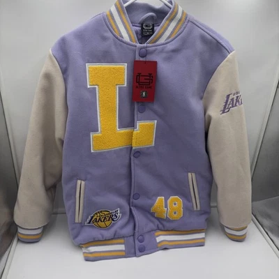 NEW NWT NBA Los Angeles Lakers Varsity Jacket Mens Size XSUltra Game Day Snap - Image 1 of 4