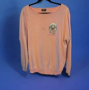 Vintage Panama Jack Original Sweatshirt XL Pink 80s Crewneck Pastel Graphic USA - Picture 1 of 24
