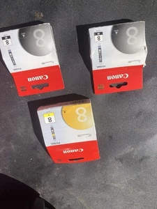 3 Pack GENUINE Canon CLI-8 Ink Cartridge for PIXMA iP3300 iP3500 iP4200 MP500 - Picture 1 of 6