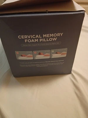 Almohada de espuma viscoelástica osteocervical para contorno de alivio del dolor de cuello - WHITE QUEEN Foto 1 de 2