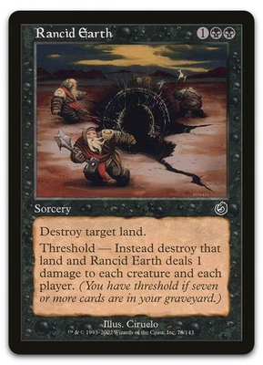 Rancid Earth #78 (LP) Torment TOR Magic MTG - Image 1 of 2