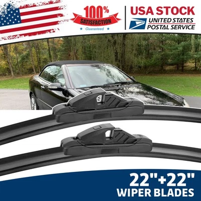 22"+22" Front Windshield Wiper Blades For Mercedes-Benz C230 2004-2007 Set of 2 - Image 1 of 4
