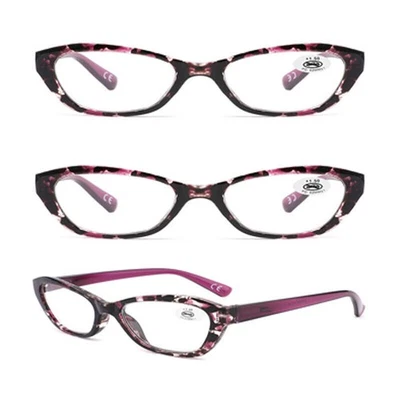 3 Unidades Dama Moda Ojo de Gato Gafas de Lectura Gafas para Lector Foto 1 de 4