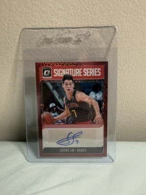 2018-19 Donruss Optic Jeremy Lin Mojo Auto Atlanta Hawks Color Match LINSANITY - Image 1 of 2
