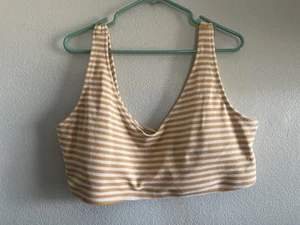 Old Navy Women’s Voop-Neck Striped Terry Classic Bikini Swim Top Size 3XL - Picture 1 of 5