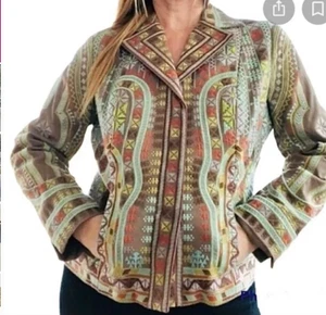 Coldwater Creek 4 Live With Passion Jacket Embroidered Boho Blazer - Picture 1 of 12