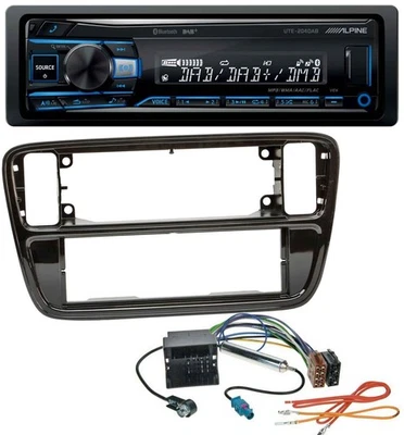 Alpine USB Bluetooth DAB MP3 Autoradio für VW Up AA AAN 2011-2016 piano black - Bild 1 von 4