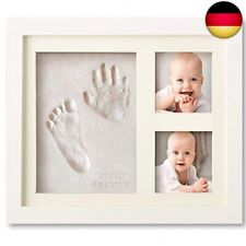 Bubzi Co Handabdruck und Fußabdruck Baby Fotorahmen Set für Neugeborene Mädchen 