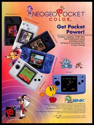 1999 Neo Geo Pocket Color Retro Video Game Console PRINT AD SNK Japan - Image 1 of 2