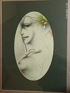 Paul Wunderlich große Lithographie "Profil im Oval" signiert 301/1000 1980 - Bild 1 von 2