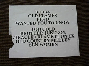 Vtg Mark Chesnutt Setlist Set List Concert 1990's Country Music - Picture 1 of 1