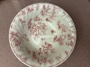 Vintage Queens Chelsea Toile large serving bowl Very nice but with a chip - Picture 1 of 6