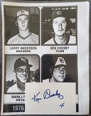Ken Crosby Autograph Chicago Cubs MLB 3x5 Index Card - Image 1 of 2