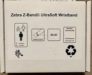 Zebra Z-Band UltraSoft Blue Wristbands Cartridge, 25.4 x 279.4mm - Picture 1 of 5
