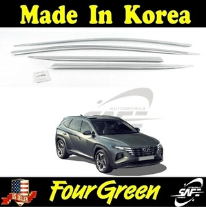 Chrome Window Visor Sun Rain Vent Guard Deflectors for 2021-2022 Hyundai Tucson - Picture 1 of 5