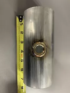 Weld in 3" OD Stainless 304 straight Piping Tubing w/ o2 Bung Installed Wideband - Bild 1 von 2