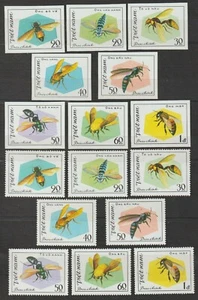 1982 Vietnam Stamps Bees,Wasps Scott # 1172-1179  Imperf.& Perforated MNH    - Picture 1 of 1