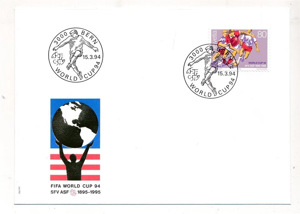 D405064 Switzerland FDC FIFA World Cup Soccer 1994 - Image 1 of 1