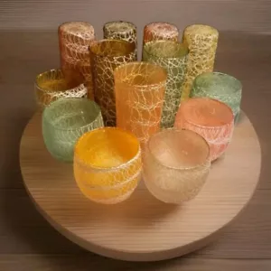 Set of 13 VTG Barware MCM Spaghetti String Shat-R-Pruf Cocktal & Tumbler Glasses - Picture 1 of 22