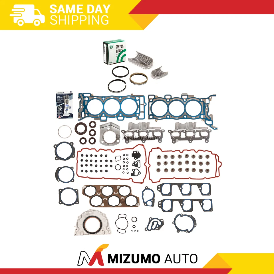 Juego completo de juntas cojinetes anillos aptos para Chevrolet Malibu Suzuki XL-7 3.6 DOHC Foto 1 de 4