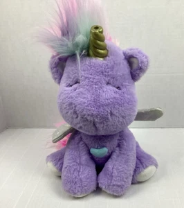 FAO Schwarz Star-Brights LED Projector Unicorn 12" Purple Plush Stuffed Animal - Picture 1 of 18