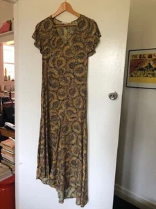 Skin & Threads Silk Stepped Hem Summer Dress, AU size - Picture 1 of 10